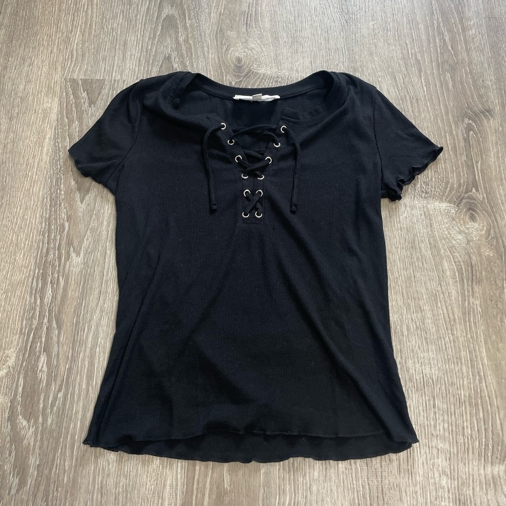 Hippie Rose juniors black shirt